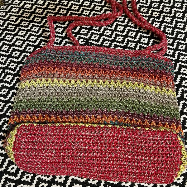 The Sak Lumi Crochet Rainbow Striped Purse - Image 4