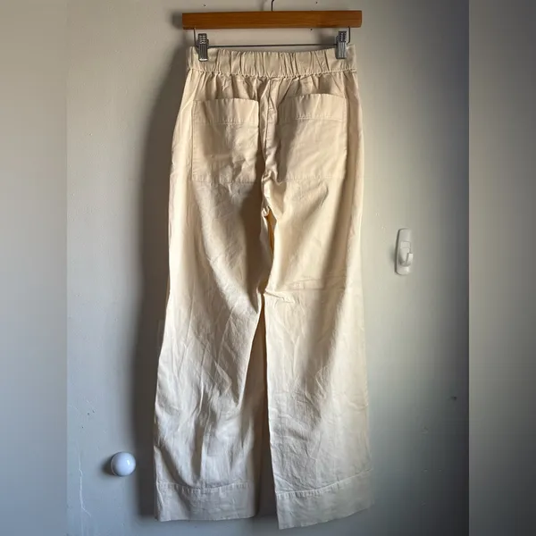 Everlane The Easy Pant Cotton Ivory Size Small - Image 5