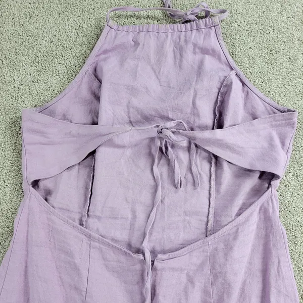 Urban Outfitters Womens Dress 8 Purple Halter Neck Open Tie Back Bodycon Mini - Image 8