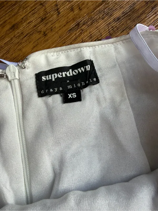 superdown Pink Iridescent Sequin Mini Skirt XS - Image 3