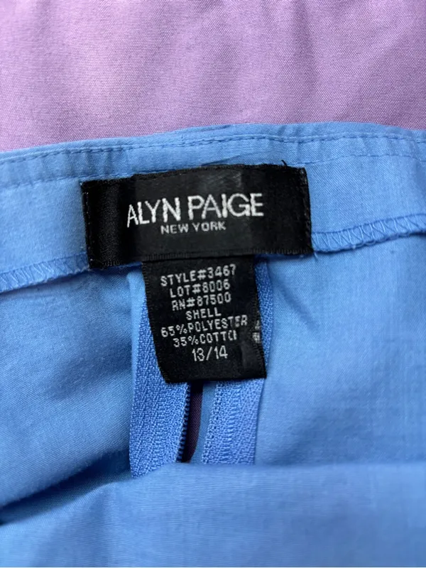 Vintage 90s Y2K Solid Blue Cropped Tank Top Size 14 - Image 6