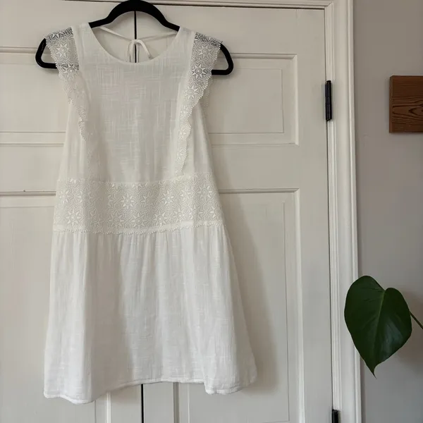 Sézane Naide Mini Dress White Lace Ecru FR 38 US Size 6‎ Bridal Paris Sold Out - Image 6
