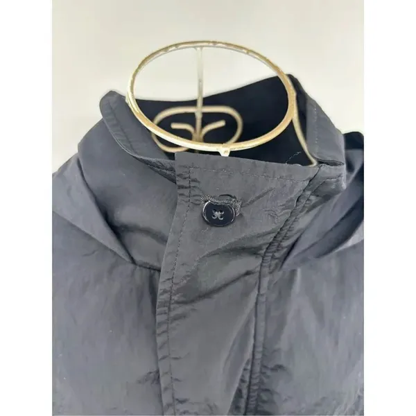 ALO Yoga Crinkle On The Move Black Trench Coat Womens Unisex Size XXL - Image 14