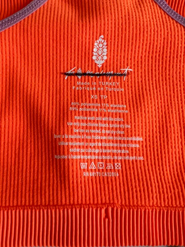 Free People Movement Orange Purple Sports Bra - Image 9