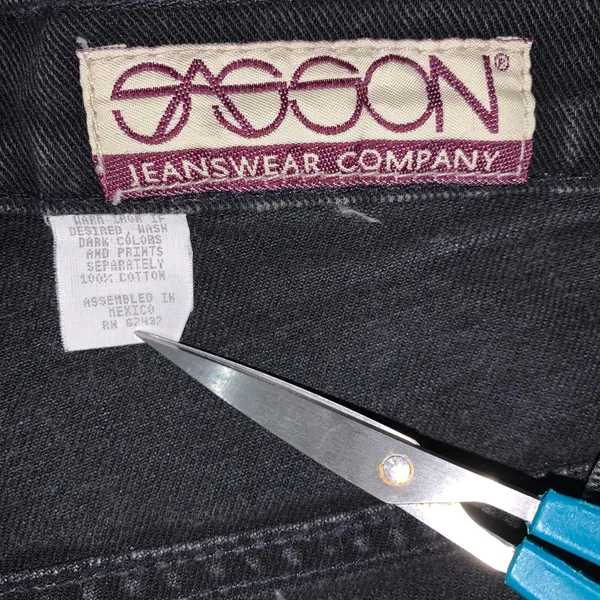 Vintage Sasson mom tapered jeans black high waisted womens size 11-12 (30X26) - Image 7