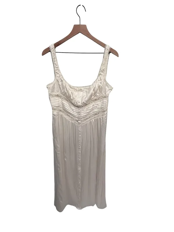 House of CB Illiana scalloped-trim bodice-top stretch-silk maxi dress Large plus - Image 10