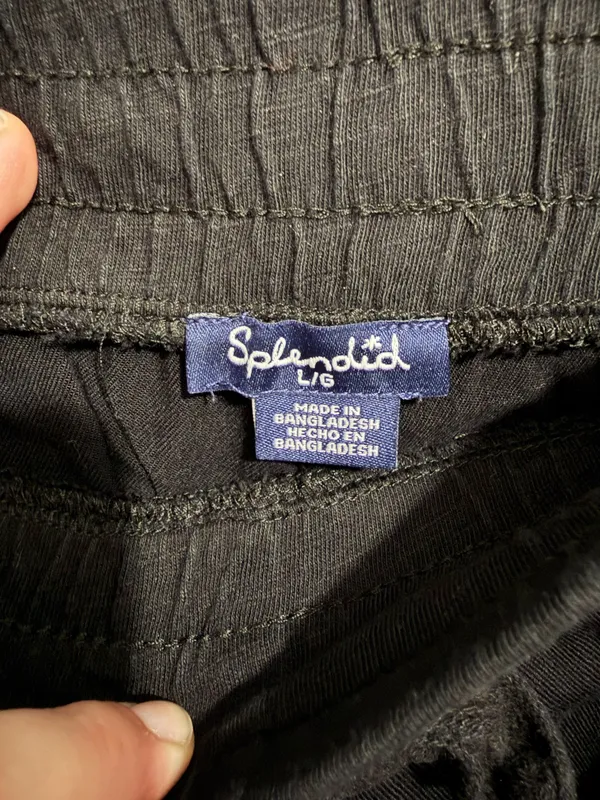 Splendid Black Drawstring Cargo Jogger Pants L - Image 5