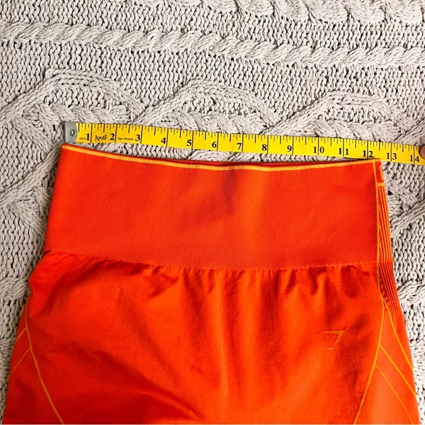GYMSHARK Leggings Orange Apex Seamless High Waisted Size L‎ - Image 6