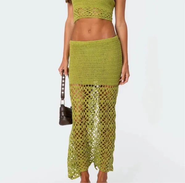 Edikted green crochet matching set - Image 2