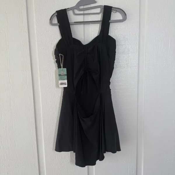 Nwt-Cocopear Swim Dress,Skirted,Shorts Under Skirt Built‎ In Bra,2xl,Black Color - Image 5
