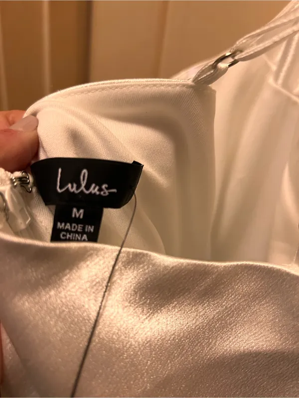 Lulu's Ivory Satin Cowl Midi Dress - Image 10