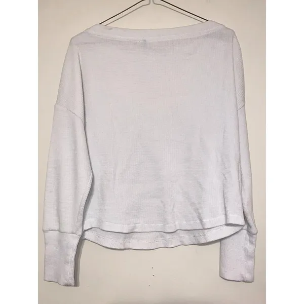 Women's Anthropologie Akemi & Kin Cropped Thermal Long Sleeve Tee‎ Size XS - Image 2