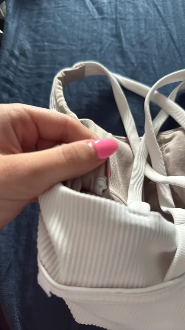 Lululemon White Ribbed energy bra 4 - Image 3