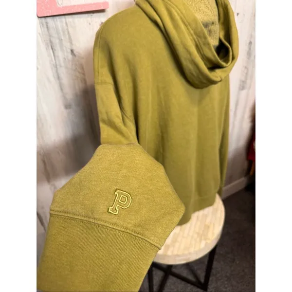 PINK Victoria’s Secret Olive Mustard Green Oversized Hoodie Women’s XL - Image 5
