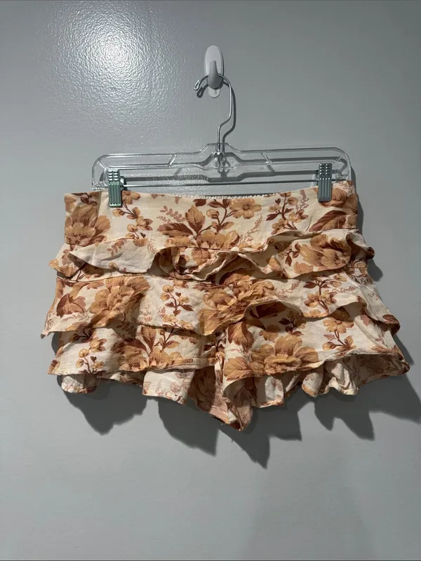 Free People Women's Ruffled Shorts New With Tag Vacation Beachy Boho Travel Sz S - Image 2