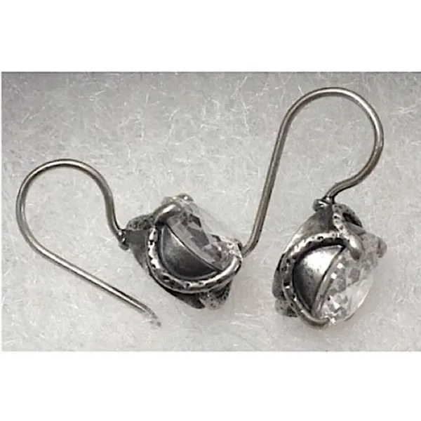 SILPADA Sterling Silver Faceted Round Cut Cubic Zirconia Center Stage Earrings - Image 9