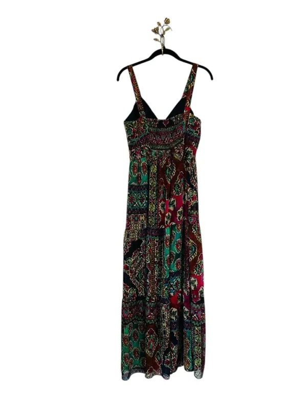 Signature Multicolor Tiered Maxi Dress Flowy Boho Resort Wear Summer Size 12 - Image 8