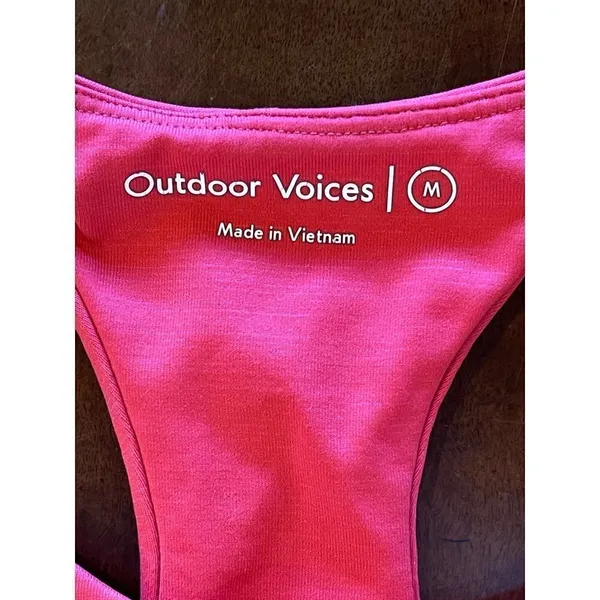 Outdoor‎ Voices Sports Bra Women Medium Red Racerback TechSweat Crop Tank Top - Image 7