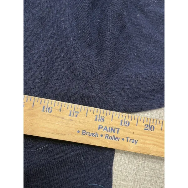 French Curve Large Sweater Blue White Cashmere Round Neck Luxury‎ - Image 6