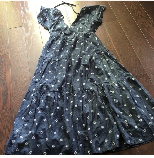 Madewell blue tiered dress - Image 3