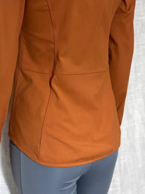 Yogalicious Full Zip Athletic Jacket Size Small Orange Yoga Running Preowned - Image 7