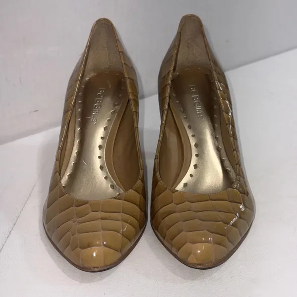 BCBG Girls‎ Tan Old Money Timeless Classic Leather Snake Skin Pumps Heels Size 7 - Image 13