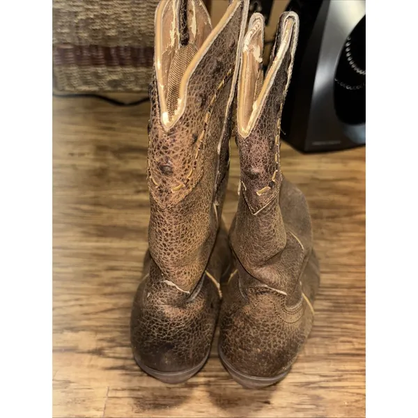 ARIAT Ladies Cowgirl Western Boot Brown distressed Leather Sz 7.5 - Image 6