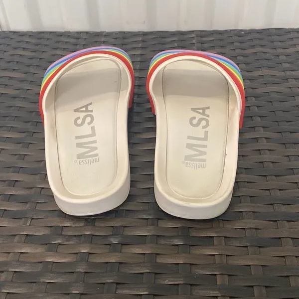 Melissa, rainbow sandals, women’s size 7 - Image 4