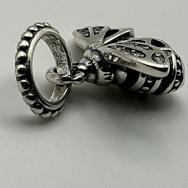 Pandora 398840C01 Sparkling Queen Bee Pendant Sterling Silver CZ Retired - Image 9