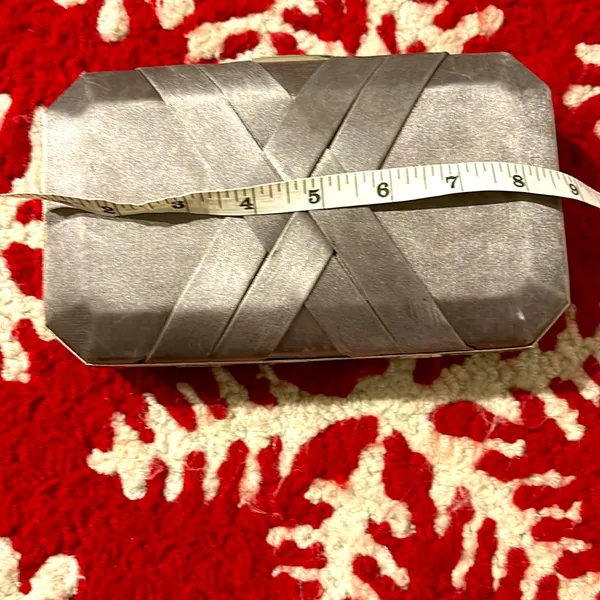 NWOT silver satin clutch by INC - Image 6
