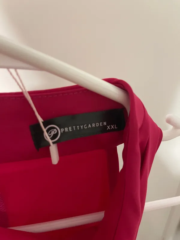 Rose Pink Satin Dress Size XXL - Image 4