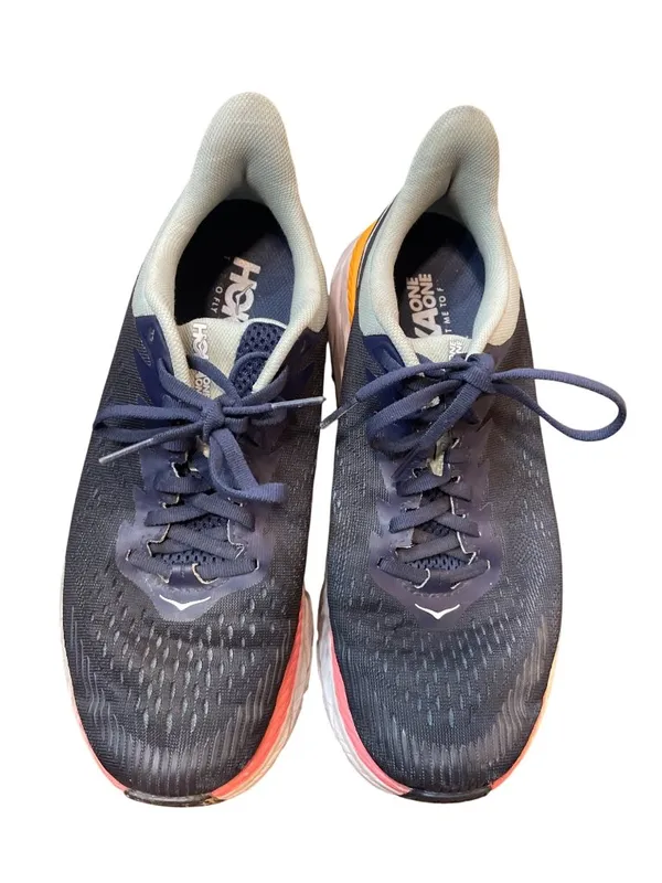 Hoka One Clifton 7 wms blue orange walking running sneakers sz 8.5D SKU 10-351 - Image 14