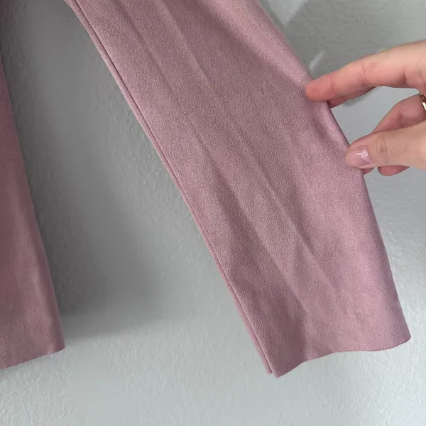 Mote Women's Jacket Size L-XL Soft Faux Suede Drape Pink Dusty‎ Long Sleeve - Image 10