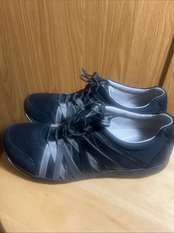 Dansko Women's Black and Gray Lace-Up Sneakers - Image 2