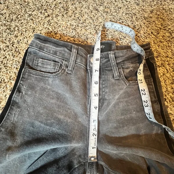 VERVET‎ Women Ankle Skinny Fit Jeans Gray Black Stripe Size 24 - Image 6