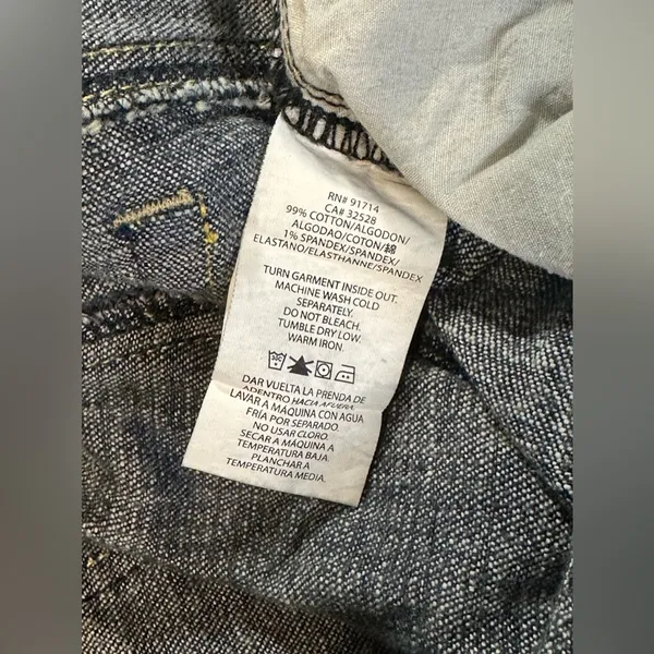Armani Exchange Jeans Blue Straight Grunge Classic Denim‎ Logo Distressed 10 Reg - Image 11