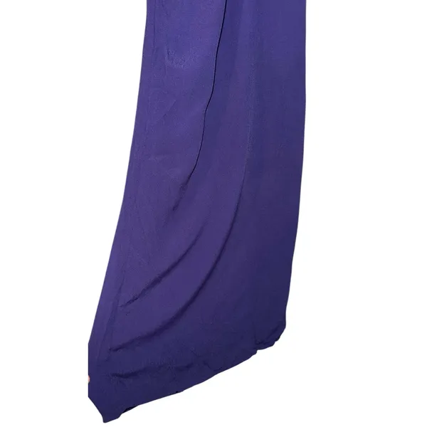 Maeve Anthropologie Purple‎ Overall Jumpsuit Suspender Wide Leg Sz 0 Boho *Flaw* - Image 4