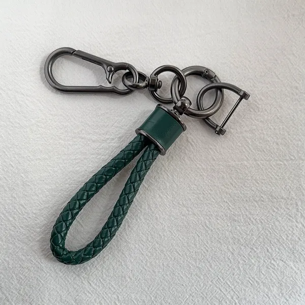 Car Keychain Carabiner Keychain for Men Women Braided Rope Bag Charm Key Rings - Image 2