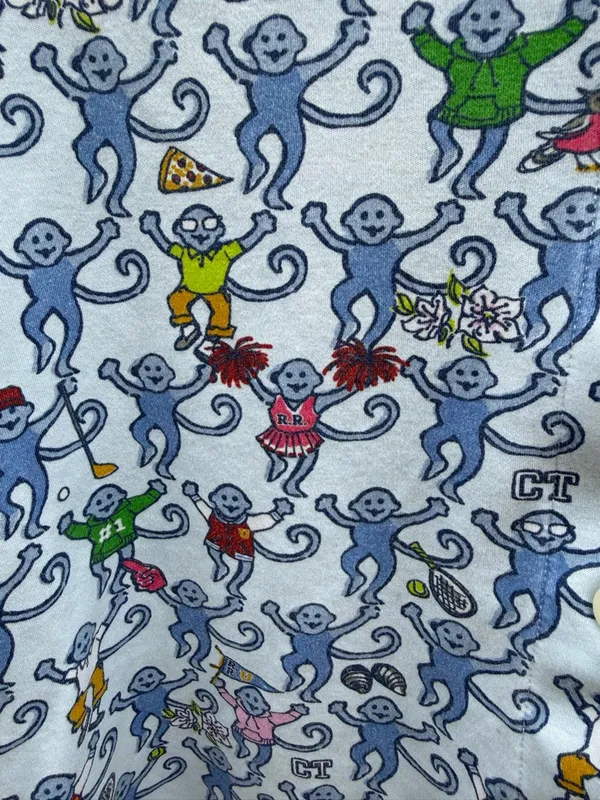 Roller Rabbit CT Greenwich Monkey Polo Pajama Top Size Small Limited Edition EUC - Image 4