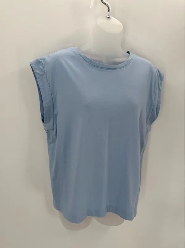 A New Day Top Women’s L Light Blue 100% Cotton - Image 2