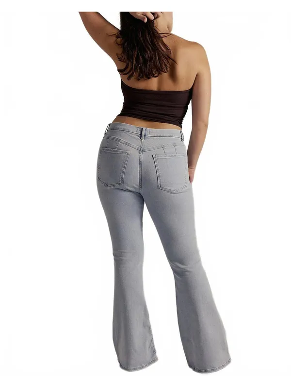 Free People We The Free CRVY Infinite Stretch Pull-On Flare Jeans NWT Daybreak L - Image 2