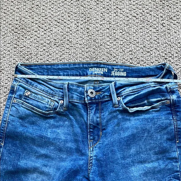Denizen from Levi's Distressed Blue Low Rise Jeans - Image 3