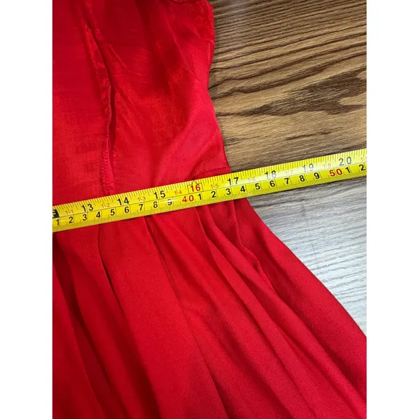 Vintage Karin Stevens Red‎ Beaded Overlay Maxi Dress 80s 90s - Image 15