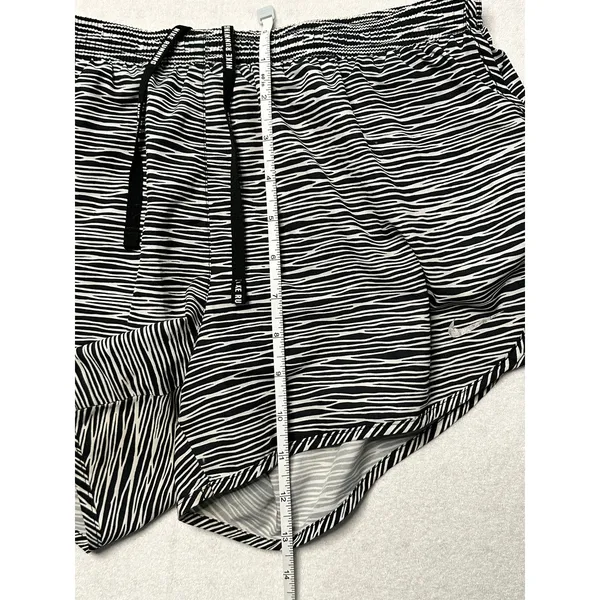 Nike Dri-Fit Running Shorts Women’s Medium Zebra Print Lined Pocket Drawstring - Image 7