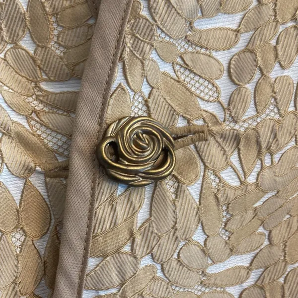 Winding River Gala Jacket Womens Size XL Gold Jacquard High Low Swing Evening‎ - Image 2