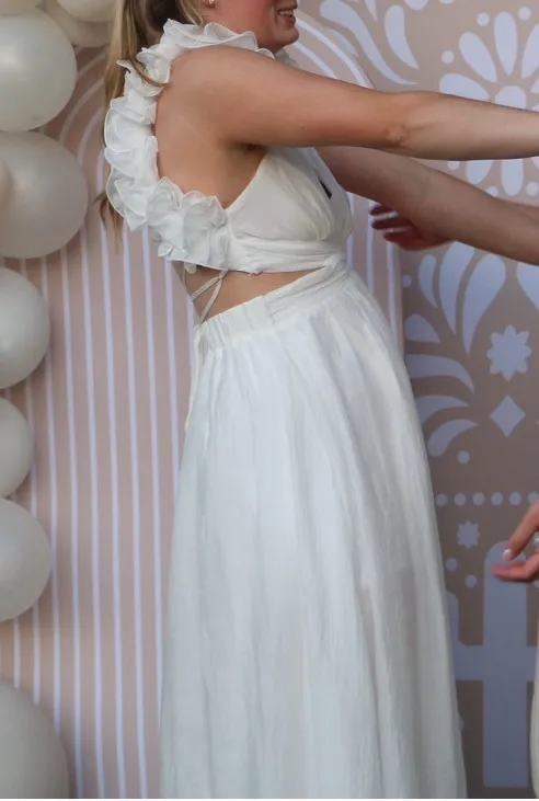 White Midi Dress Size 6 - Image 5