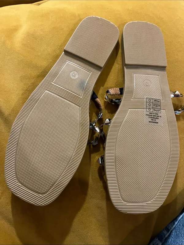 Pierre Dumas Leopard-Print Studded Slide Sandals - Tan - Image 2