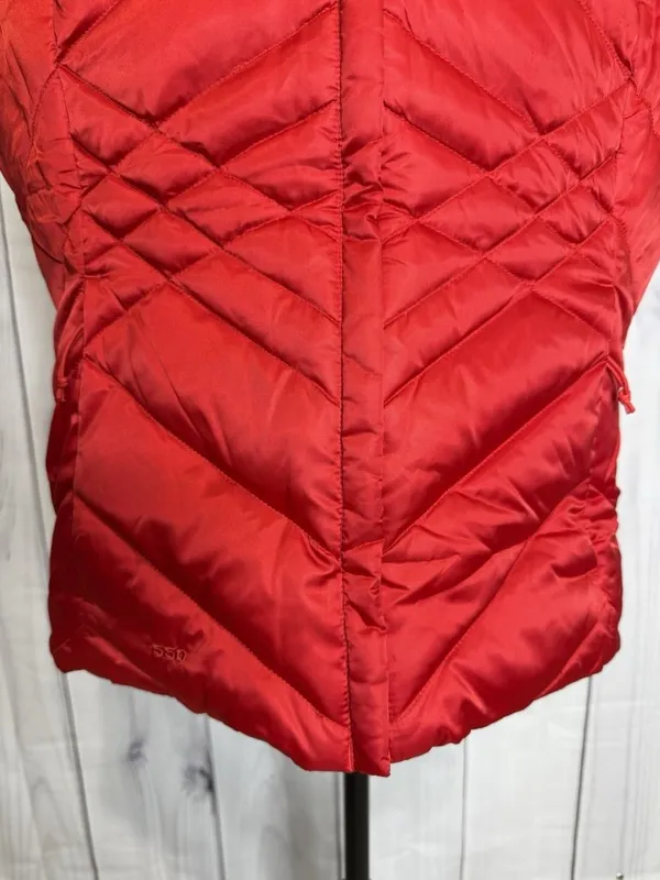 The North Face Aconcagua 550 Down Puffer Vest Womens Sz L Red Full Zip Quilted - Image 3
