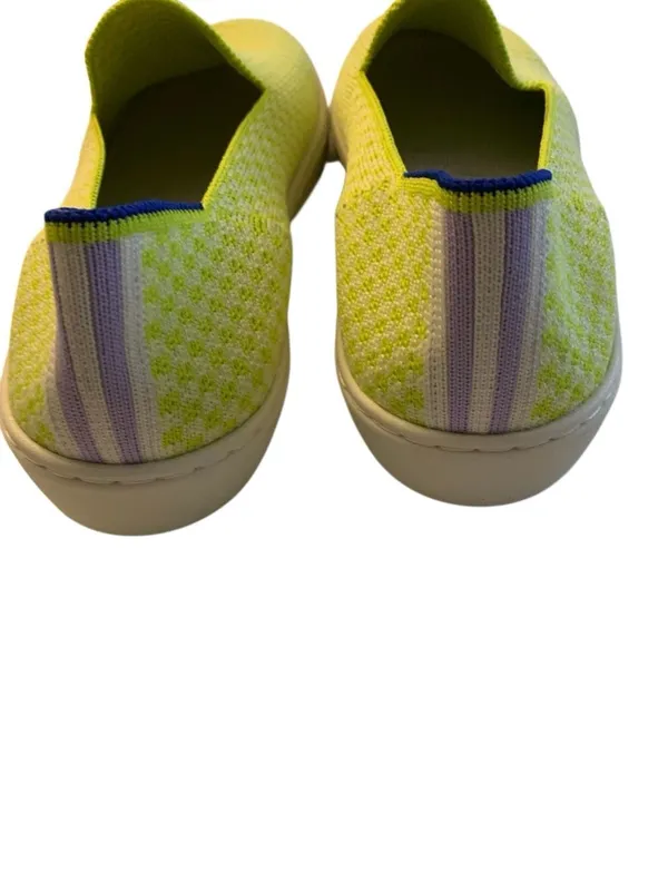 Rothy's the slip on honeycomb electric yellow shoes women's size 7 like new - Image 5
