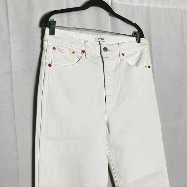 NWT Re/Done White 90’s High Rise Loose Fit Denim Jeans Size 31‎ - Image 3